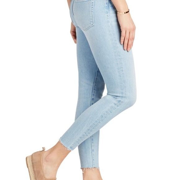 Sam Edelman The Kitten Mid Rise Skinny Crop Light Blue Jeans Size 27 - Picture 2 of 8